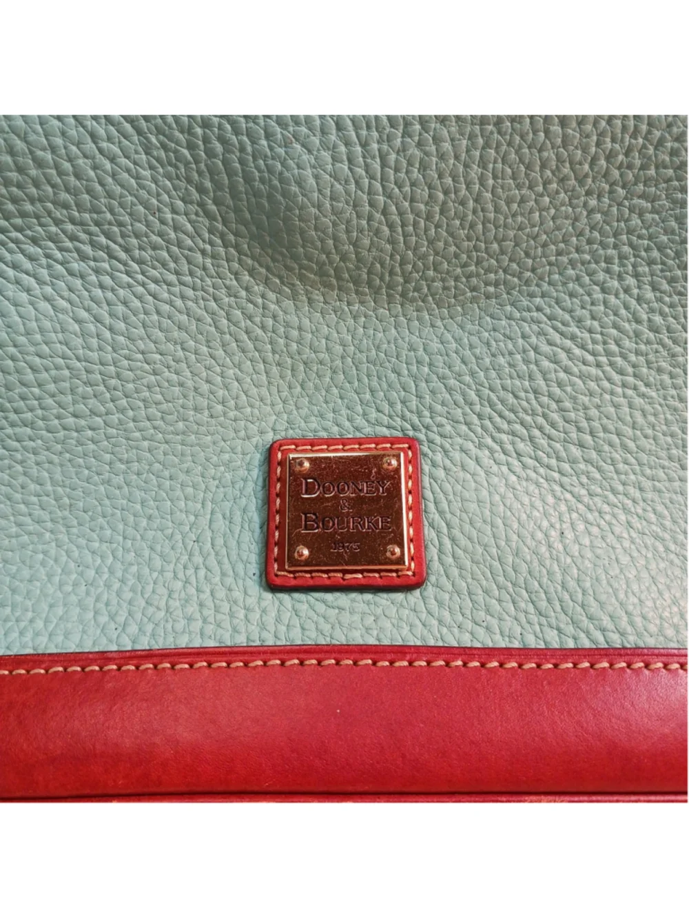 Dooney & Bourke Zip Zip Satchel Bag Leather Turquoise/ Tiffany Blue/ Mint Green